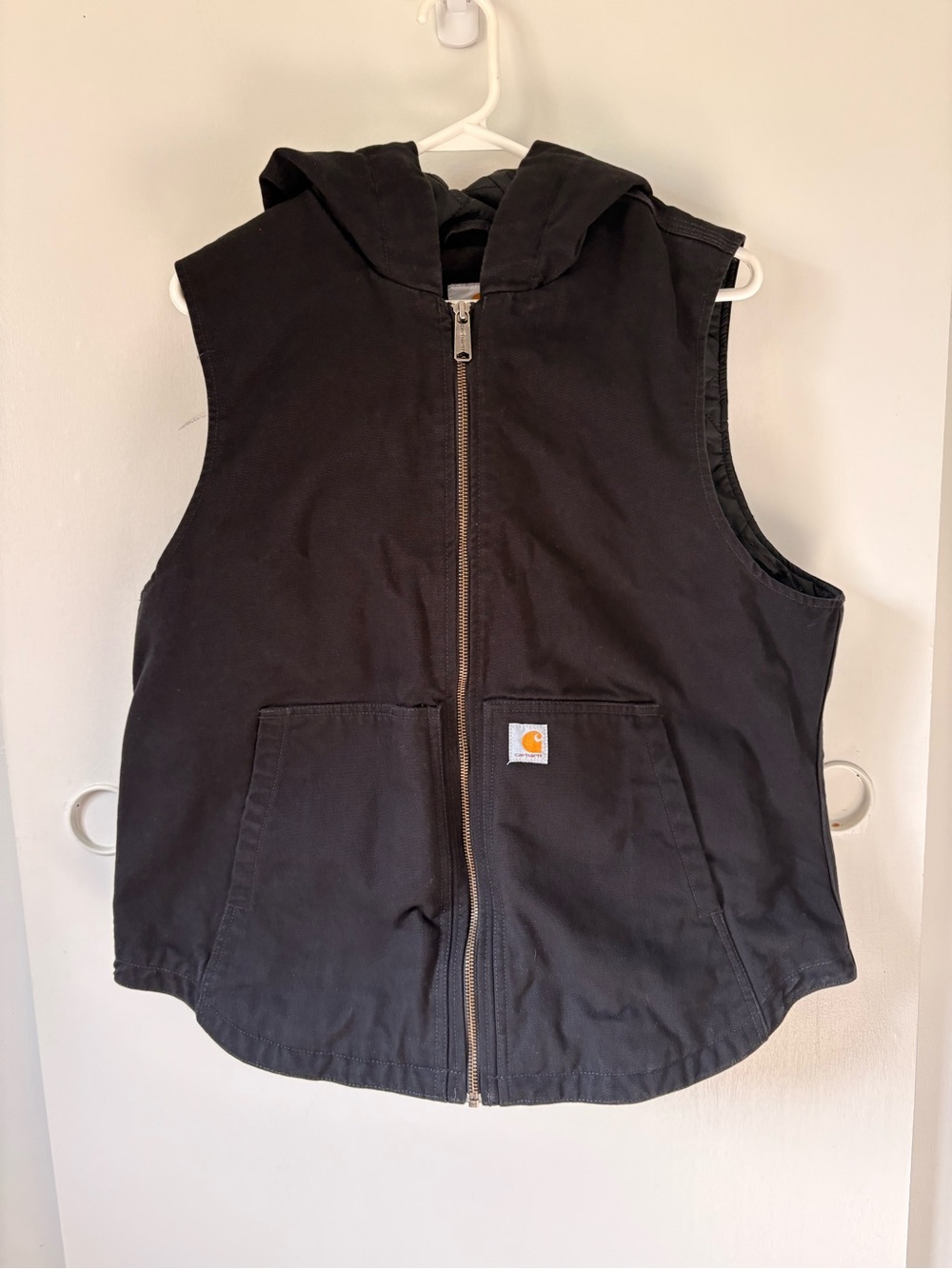 Carhartt 104026 - Women's XL Duck Insulated Hooded Vest Black